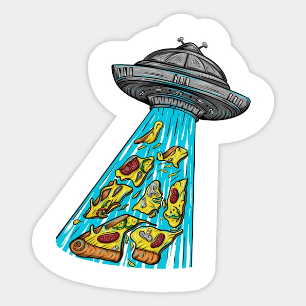 Alien Foodie Invasion Sticker by Arjanaproject